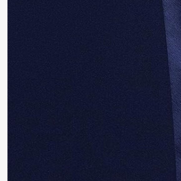 Navy Off-Shoulder Satin Trim Gown Elegant Evening dress Betsy & Adam size 14 NWT - Picture 5 of 5